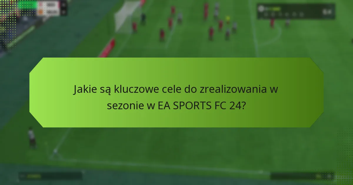 Jakie są wymagania wstępne do realizacji celów sezonowych?