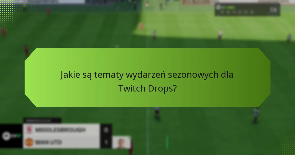 Kiedy odbywają się wydarzenia sezonowe i Twitch Drops?