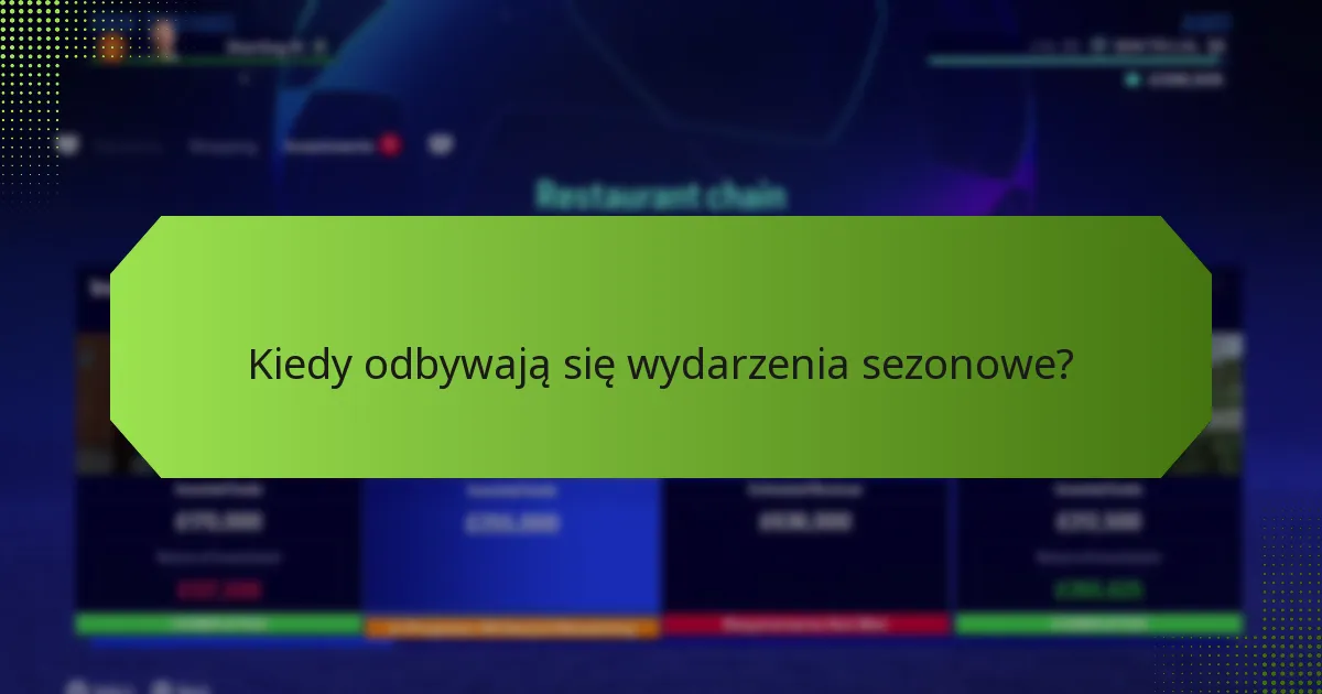 Które wydarzenia sezonowe oferują najlepsze nagrody?